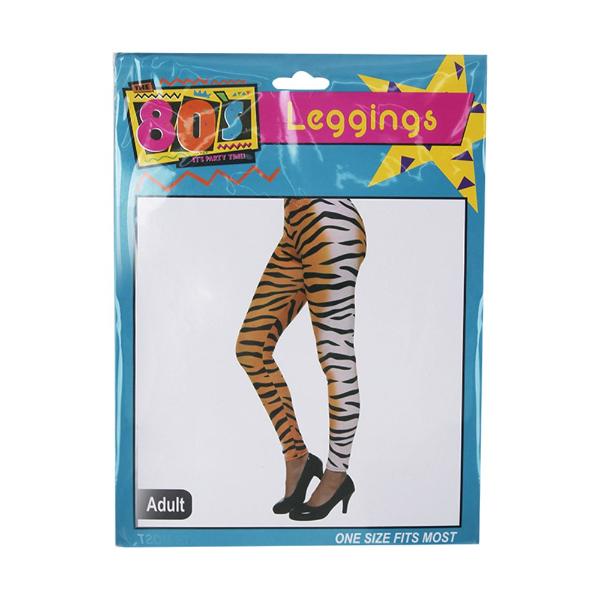 80s Tiger Print Leggings - One Size