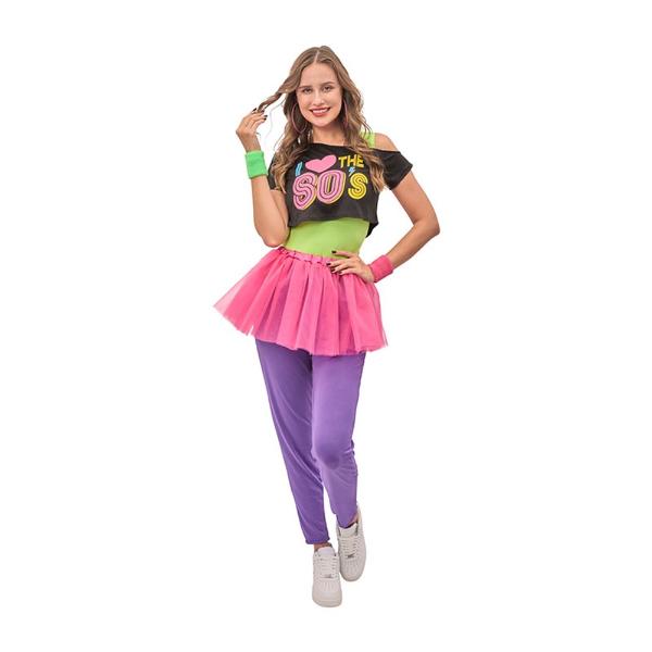 80s Fame Party Girl Costume - Large