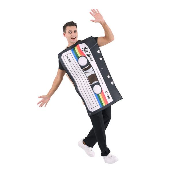 Retro Cassette Tape Costume - One Size