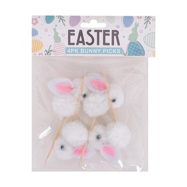 4 Pack Easter Bunny Picks