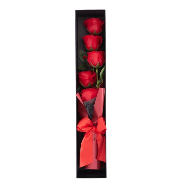 Valentines Red Roses In Black Box - 9cm x 50cm x 8.9cm