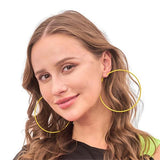 Load image into Gallery viewer, 80s Hoop Earrings - 9cm
