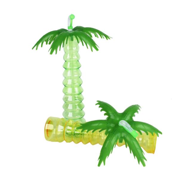 Palm Tree Drinking Cup With Reusable Straw - 400ml