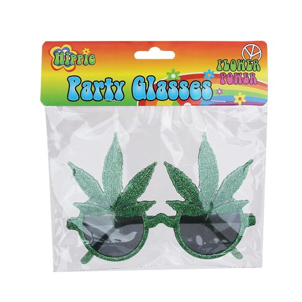 Marijuana Glittered Party Glasses