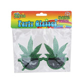 Load image into Gallery viewer, Marijuana Glittered Party Glasses
