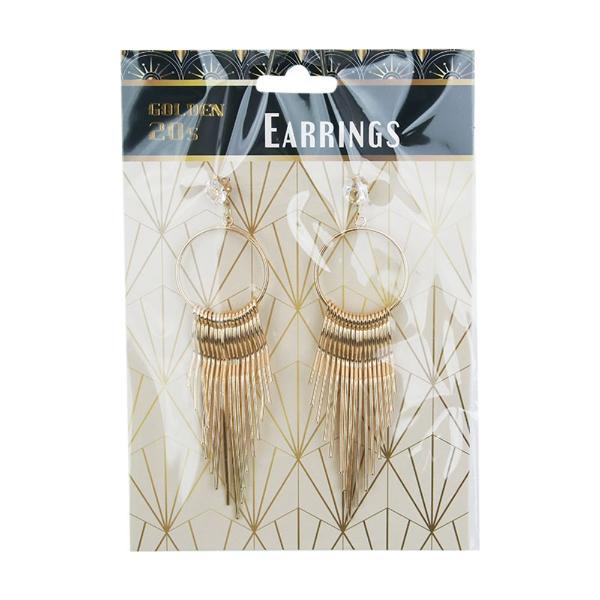 Gold Art Deco Flapper Earrings