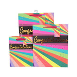 Load image into Gallery viewer, Large Neon Stripes Gift Bag - 26cm x 32cm x 12cm
