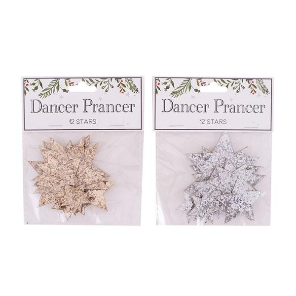 12 Pack Glitter Scatters Stars