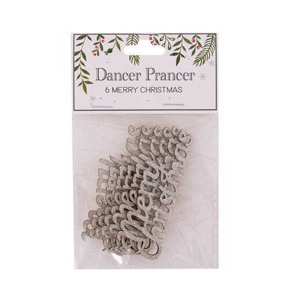 6 Pack Merry Christmas Motif