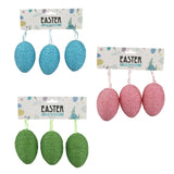 Load image into Gallery viewer, 3A 3PK 4X6CM HANGING EASTER EGGS PINK, MINT, BLUE
