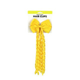 Load image into Gallery viewer, Yellow Bow Hair Clip With Tassels
