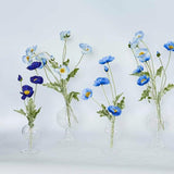 Load image into Gallery viewer, Dark Blue Poppy Spray Stem
