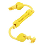 Load image into Gallery viewer, Paws &amp; Claws Yellow Beef Flavour Double Rubber Tugger Dog Toy - 65cm
