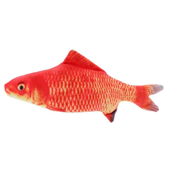 Paws & Claws Orange Real Fish Printed Catnip Toy - 20cm