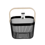 Load image into Gallery viewer, Birch Wood Handle Mesh Storage Basket - 25cm x 25cm x 17cm
