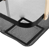 Load image into Gallery viewer, Birch Wood Handle Mesh Storage Basket - 25cm x 25cm x 17cm
