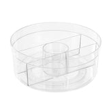 Load image into Gallery viewer, Large Clear Crystal Boxsweden Multi Compartment Turnable Storage - 28.5cm
