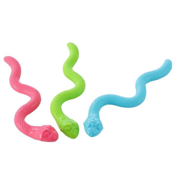 Paws & Claws Vinyl Flexi Snake Animal Play Fun Pet Toy - 41cm
