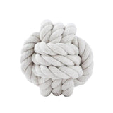Load image into Gallery viewer, Paws &amp; Claws Eco White Rope Knotted Ball Dog Chew Toy - 7.5cm
