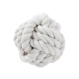 Load image into Gallery viewer, Paws &amp; Claws Eco White Rope Knotted Ball Dog Chew Toy - 7.5cm
