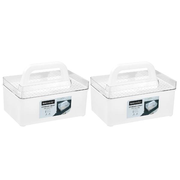 Boxsweden Caddy With Clear Tray - 26cm x 18cm