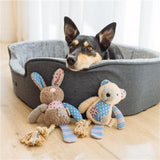 Load image into Gallery viewer, Patchy Pals Plush Bear Pet Toy With Rope - 36cm x 15cm x 7cm
