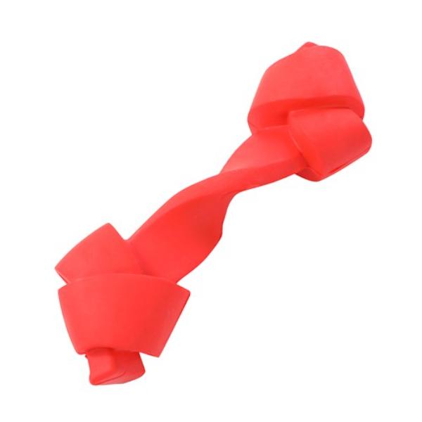 Denta Chews Flat Twist Bone Toy - 13.7cm x 4.6cm x 3.6cm