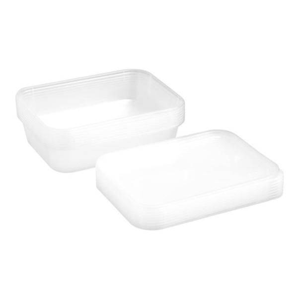 8 Pack Rectangle Reusable Food Container - 950ml