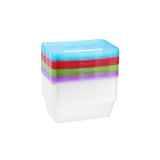 Load image into Gallery viewer, 20 Pack Lemon &amp; Lime Reusable Rectangular Food Container With Coloured Lids - 750ml
