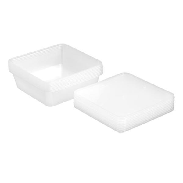 8 Pack Square Reusable Food Container - 950ml