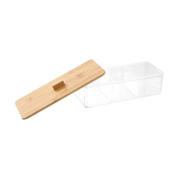 Boxsweden Bano Container With Bamboo Lid - 23.5cm x 8cm