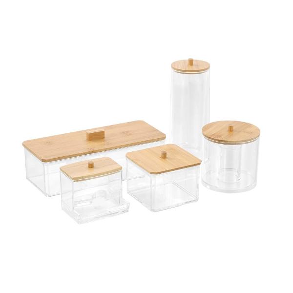 Boxsweden Bano Container With Bamboo Lid - 23.5cm x 8cm