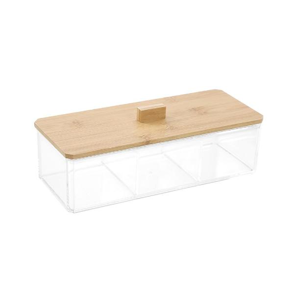 Boxsweden Bano Container With Bamboo Lid - 23.5cm x 8cm