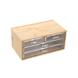 Load image into Gallery viewer, Boxsweden Bano Accessories 4 Drawer Bamboo Organiser - 24cm x 11cm
