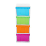 Load image into Gallery viewer, 4 Mega Coloured Plastic Drawer Cabinet - 50cm x 40cm x 103cm
