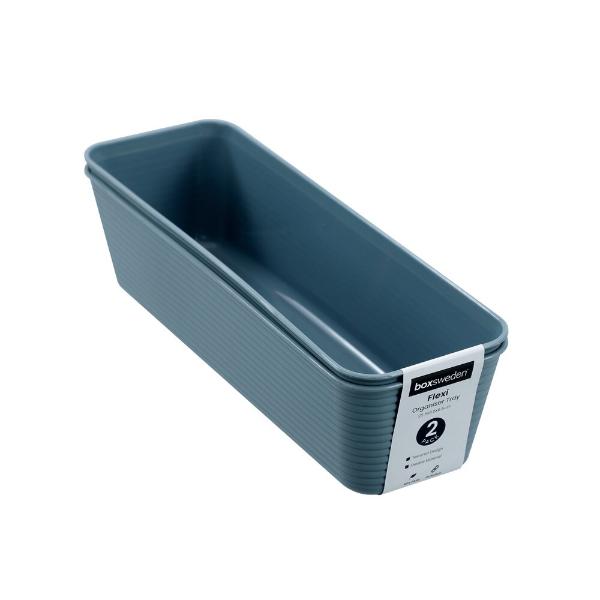 2 Pack Boxsweden Rectangle Flexible Storage Tray - 25.5cm | The Base ...