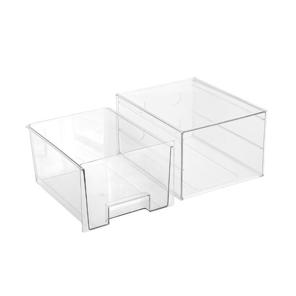 Boxsweden Crystal Clear Stackable Deep Drawer - 27cm x 16cm