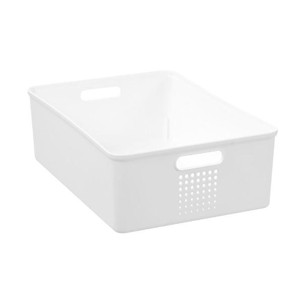 Boxsweden White Levi Storage Basket With Handles - 10L