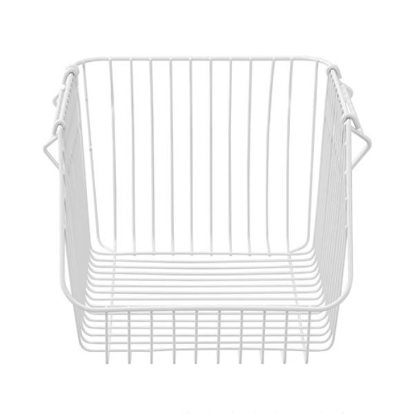 White Toska Wire Stacking Basket - 30cm x 29cm x 21.5cm