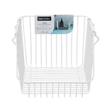 Load image into Gallery viewer, White Toska Wire Stacking Basket - 30cm x 29cm x 21.5cm
