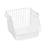 Load image into Gallery viewer, White Toska Wire Stacking Basket - 30cm x 29cm x 21.5cm
