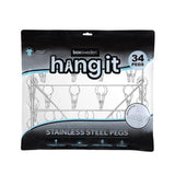 Load image into Gallery viewer, 34 Pack Hang It Stainless Steel Hanger Pegs - 49cm x 34cm x 27cm
