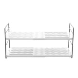 Load image into Gallery viewer, Boxsweden 2 Tier Brite Extendable Bottle Shelf - 42cm x 19.5cm x 20cm
