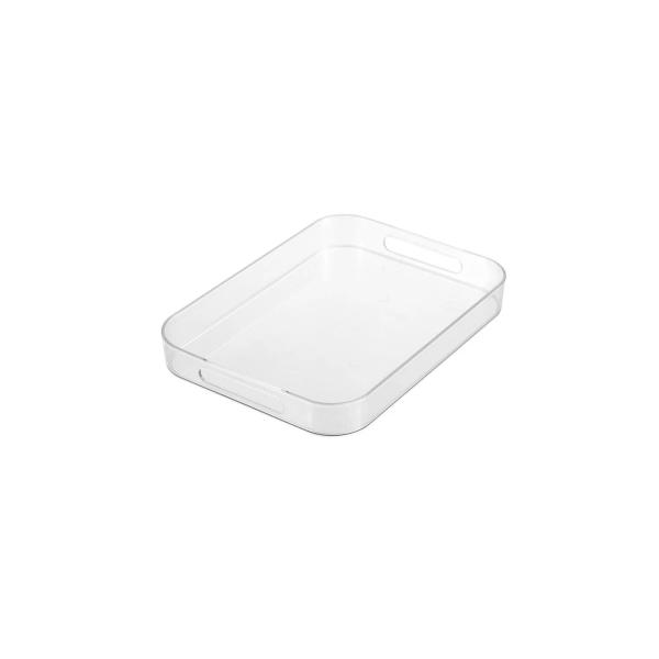 Boxsweden Crystal Clear Serving Tray Storage Container Pantry Organiser - 28cm