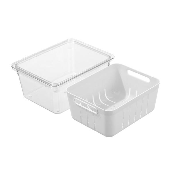 Boxsweden White Clear Crystal Crisp Bin Food Storage - 2L