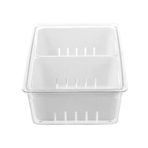 Boxsweden Crystal Crisp 2 Section Bin Storage - 4L