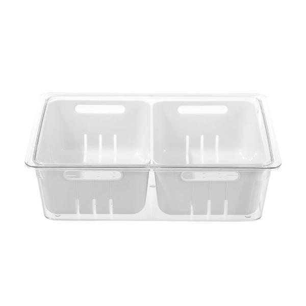 Boxsweden Crystal Crisp 2 Section Bin Storage - 4L