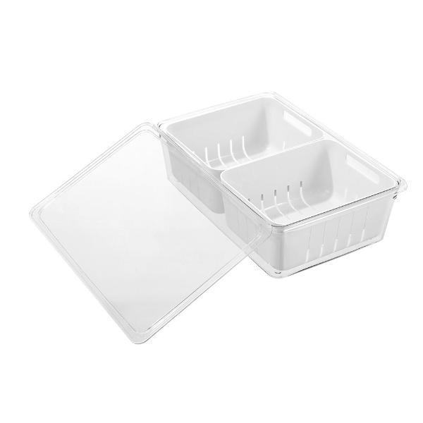 Boxsweden Crystal Crisp 2 Section Bin Storage - 4L