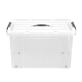 Load image into Gallery viewer, Boxsweden White Dura Carry Box With Wheels - 43L
