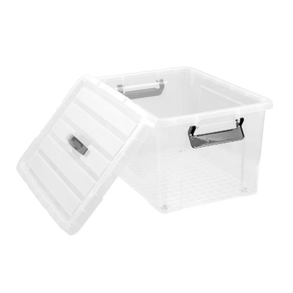 Boxsweden White Dura Carry Box With Wheels - 43L